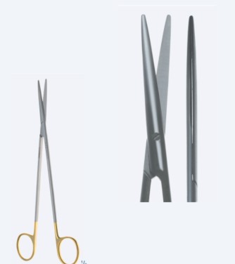 Ножиці, хірургічні, "Metzenbaum-Fino", "Power TC", дисекційні, дуже делікатні бранші, прямі, тупокінцеві, загальна довжина 260 мм, 10 1/4"